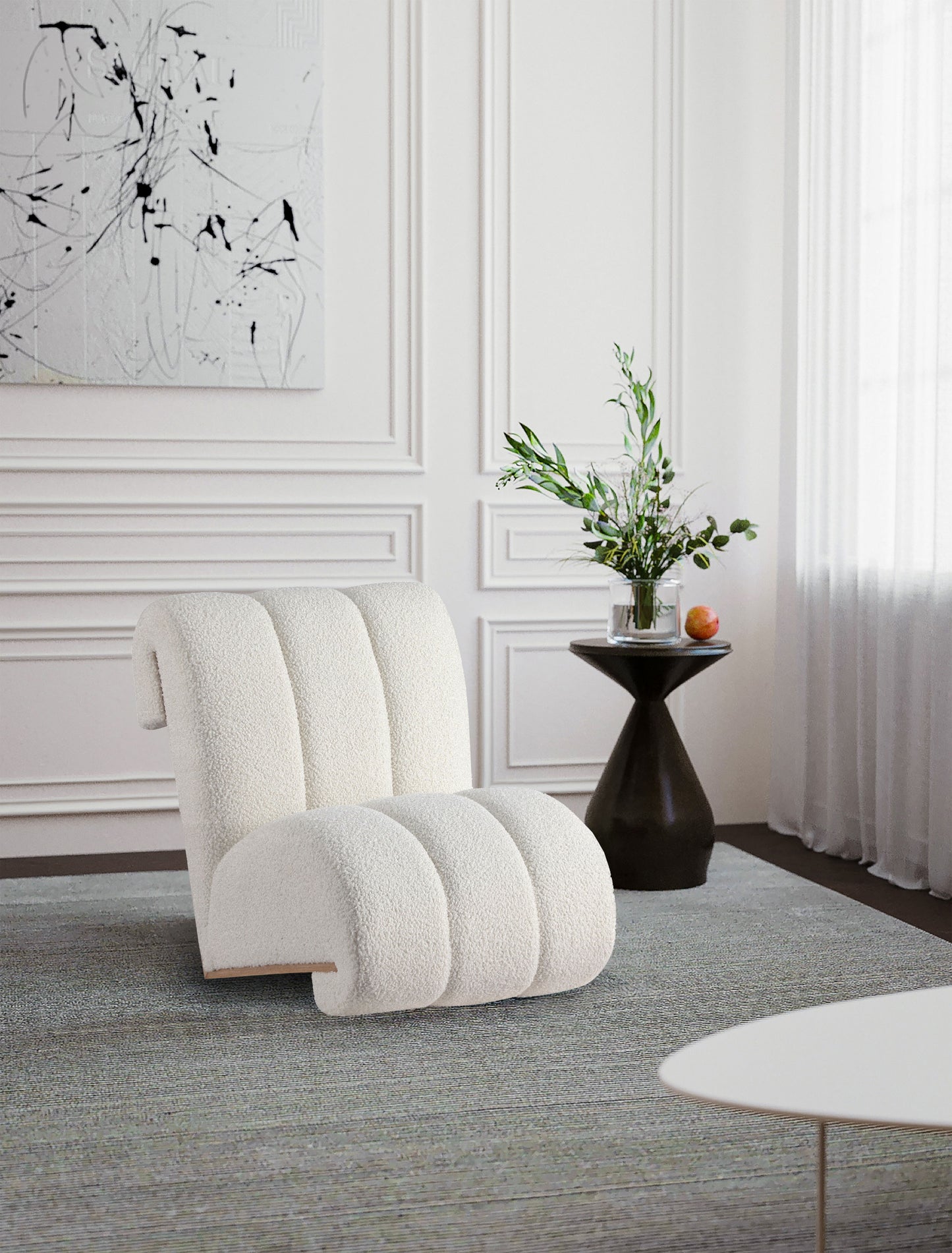 Swoon - Accent Chair With Natural Base