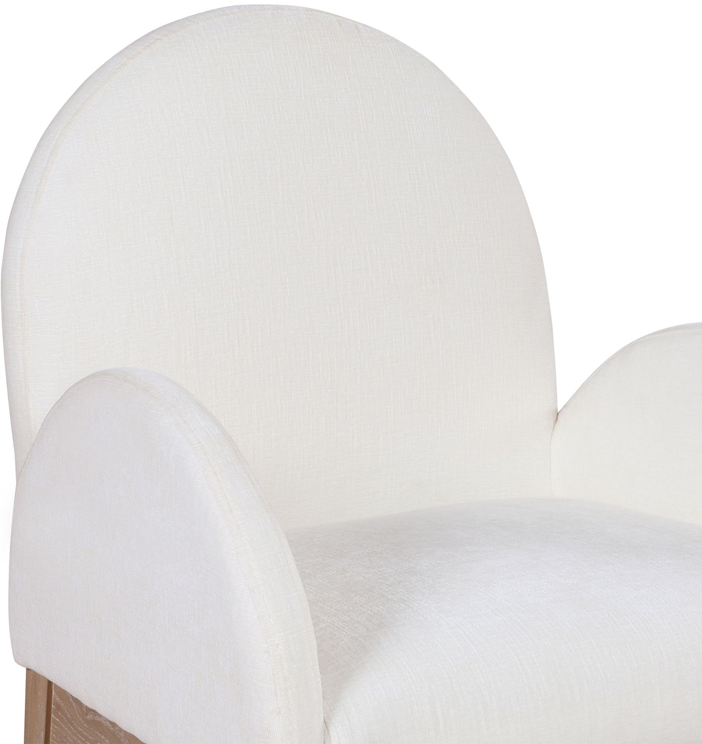 Waldorf - Chenille Dining Arm Chair With Natural Legs