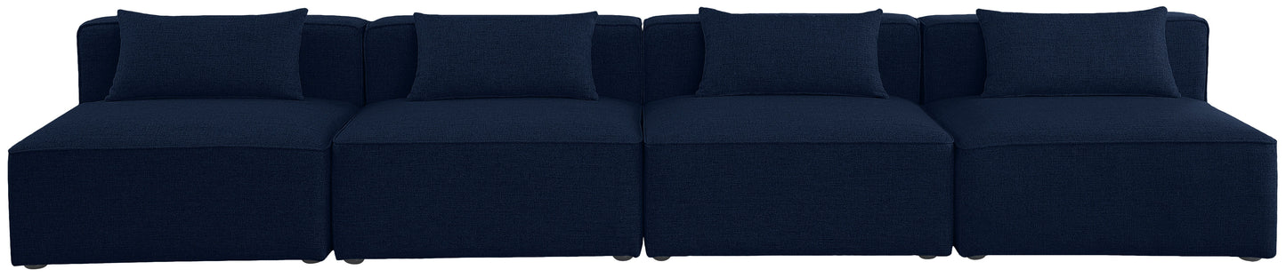 Cube - Linen Modular 4 Seat Armless Sofa