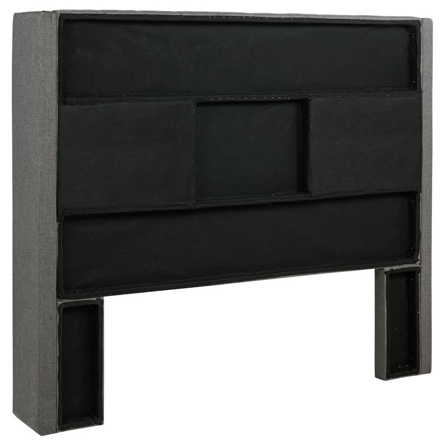 Bancroft - Upholstered Queen Wingback Headboard - Gray