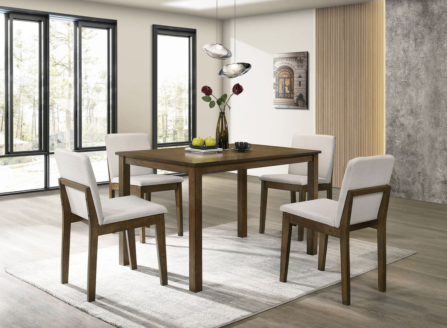 Brown 5 Piece Dining Set