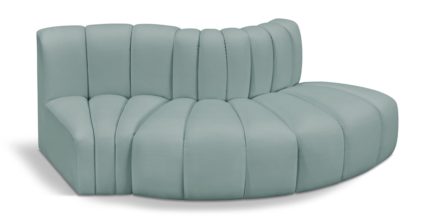 Arc - Faux Leather 3 Piece Modular Sofa