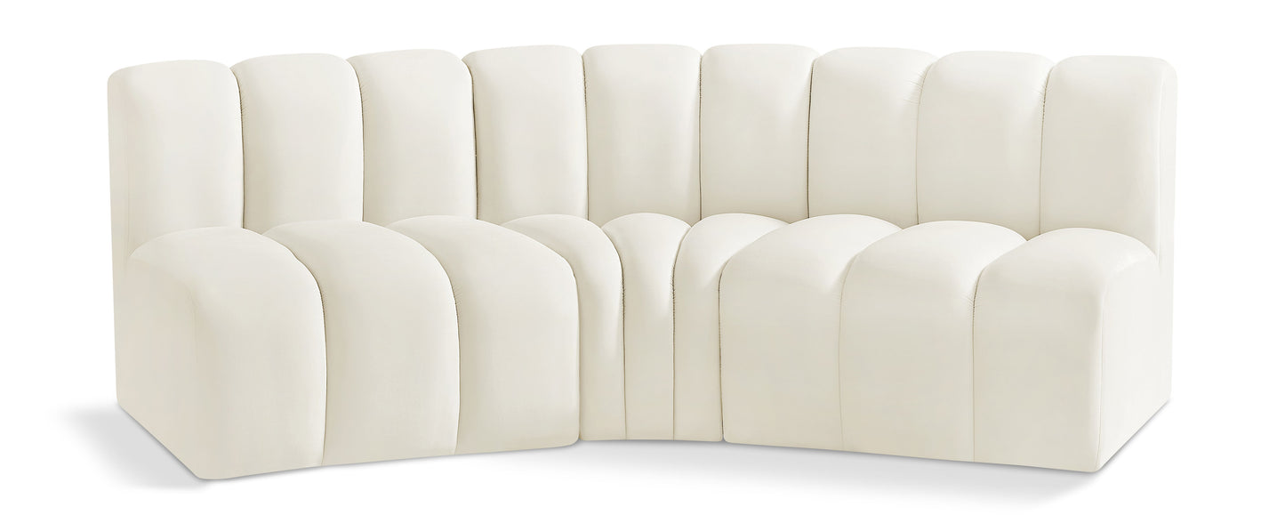 Arc - Velvet 3 Piece Modular Corner Sofa