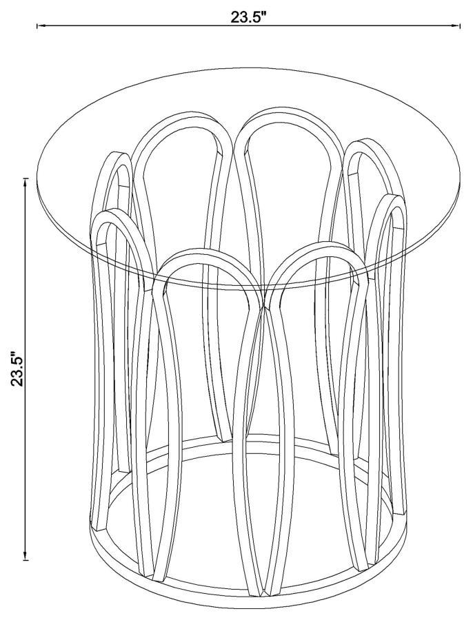 Monett - Round Glass Top Table