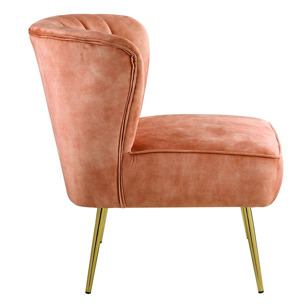 Sambell - Accent Chair - Burnt Orange Velvet