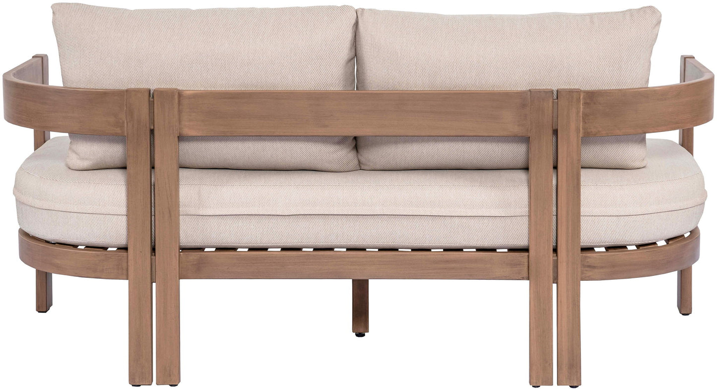 Newport - Water Resistant Fabric 65" Upholstered Outdoor Patio Loveseat