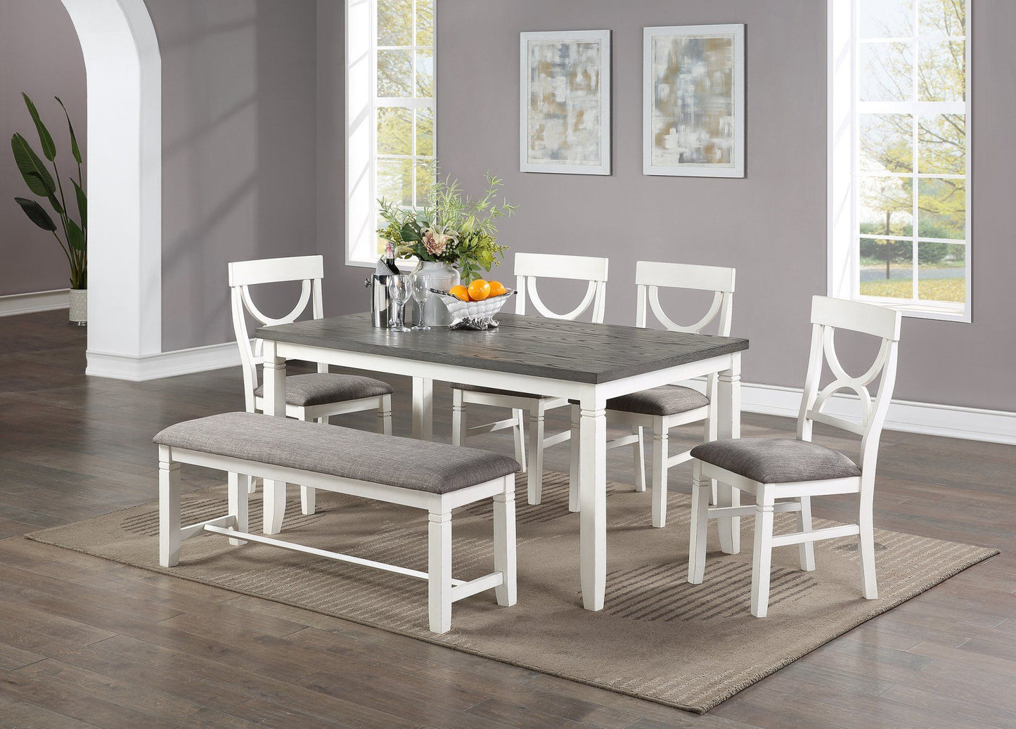 Two Tone 6 Piece Dining Set