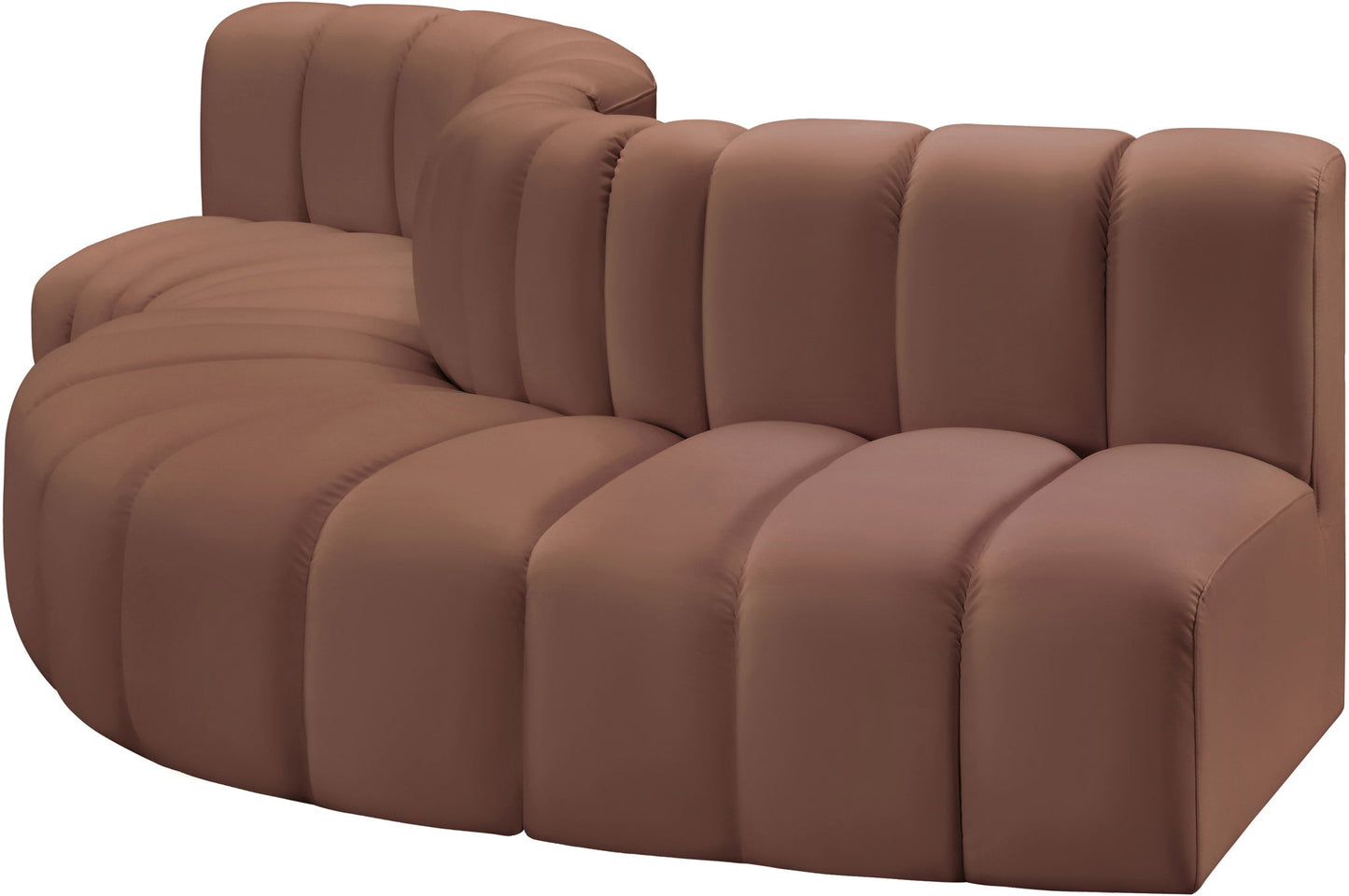 Arc - Faux Leather 5 Piece Modular Sofa