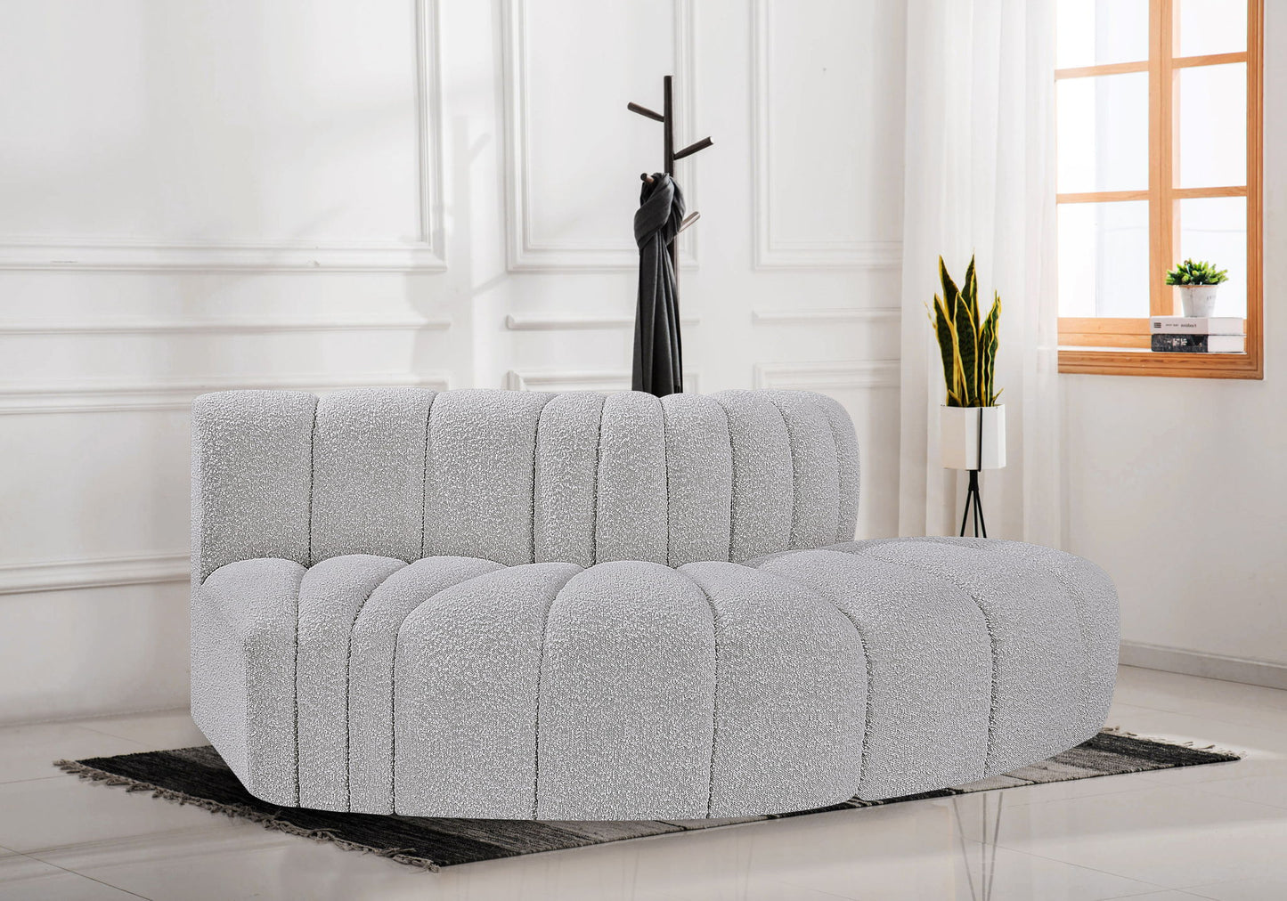 Arc - Boucle Fabric 3 Piece Modular Sofa