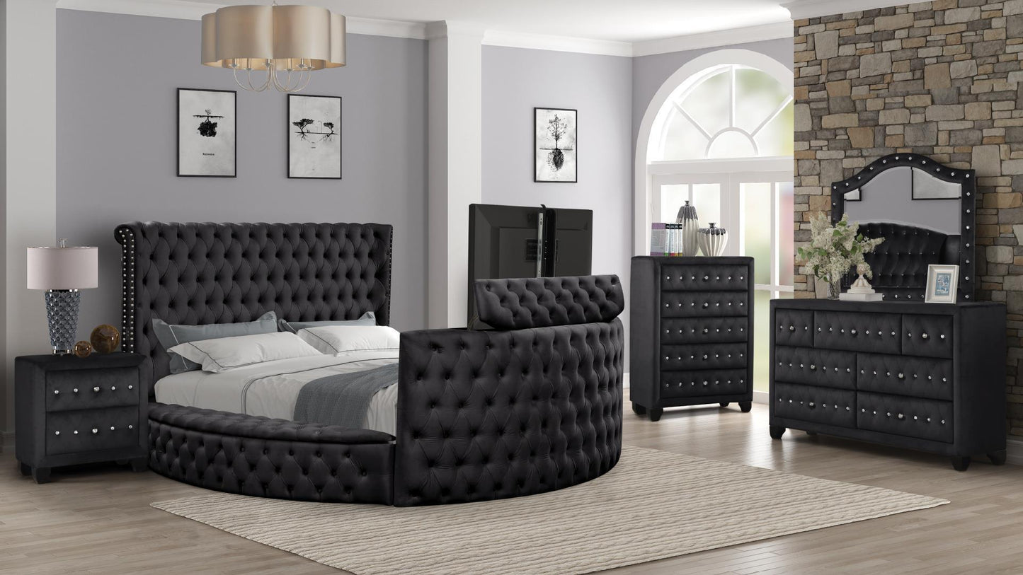 Maya Black - King 4 Piece Bedroom Set