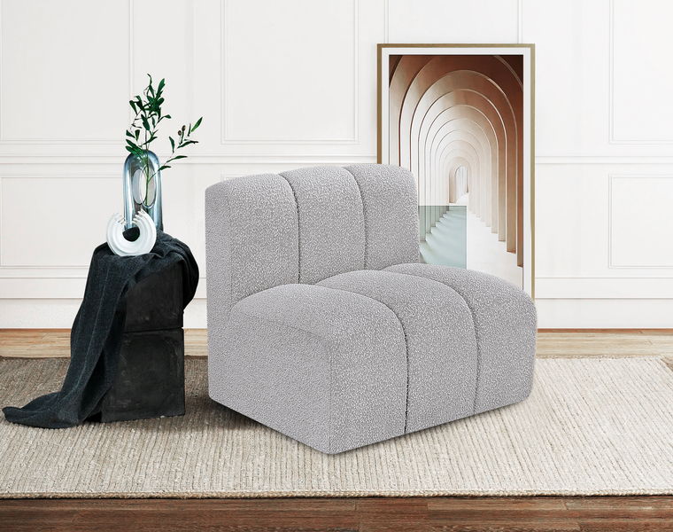 Arc - Boucle Fabric Straight Chair