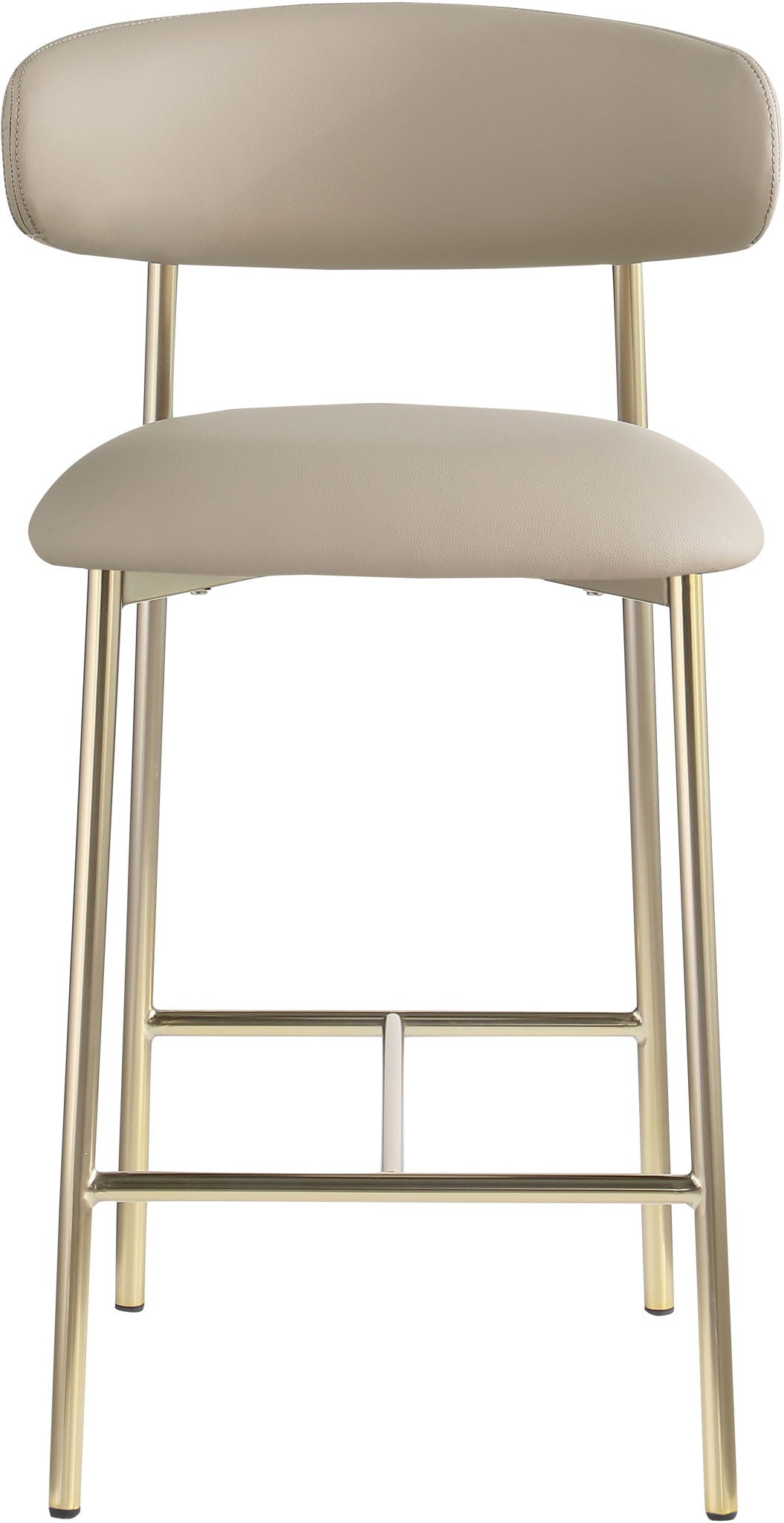 Lupita - Counter Stool With Brushed Gold Frame (Set of 2)