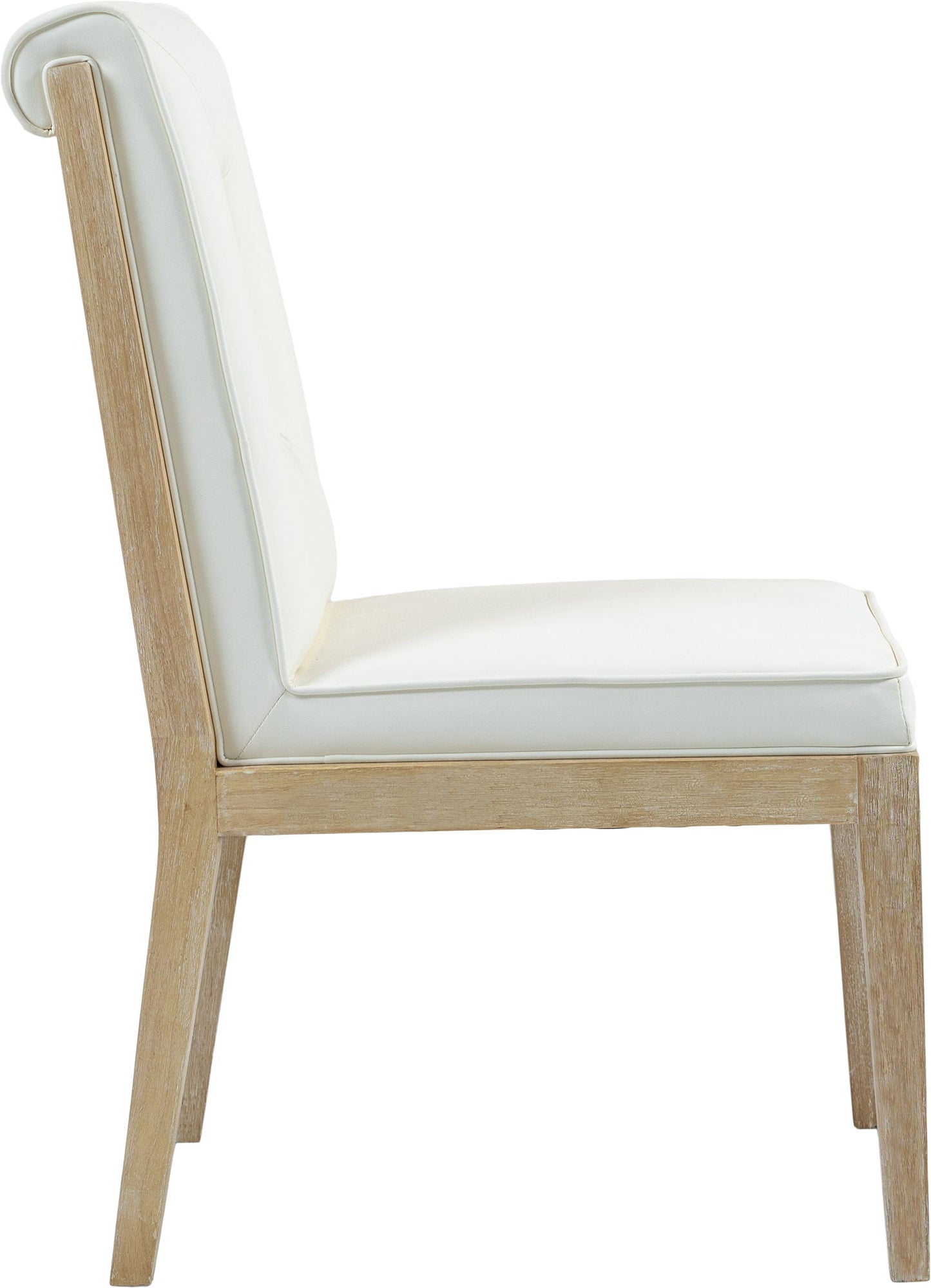 Gwendolyn - Faux Leather Dining Side Chair With Natural Frame (Set of 2)