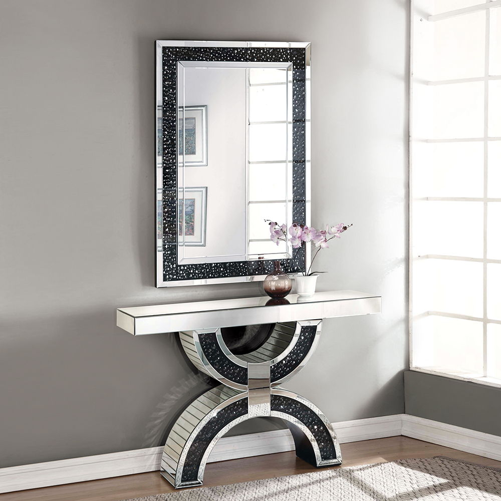 Nysa - 47" X 32" Accent Mirror - Mirrored & Faux Crystals