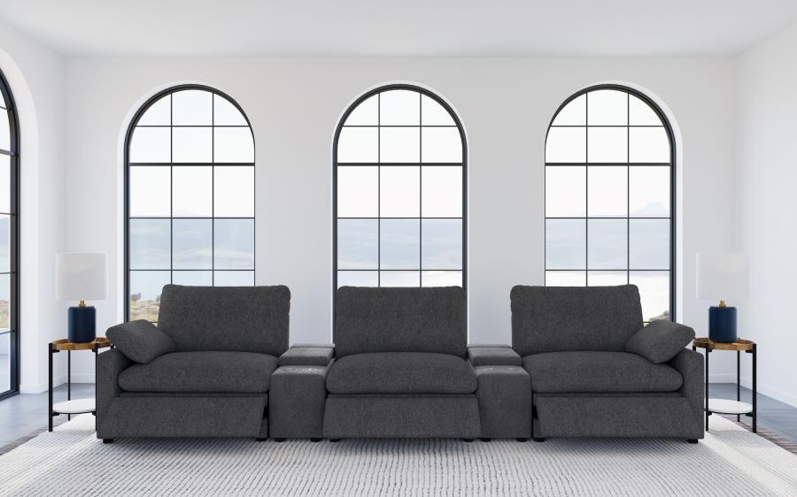 Collins - 5-Piece Power Reclining Home Theater Seating