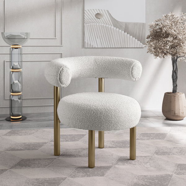 Bordeaux - Boucle Fabric Accent Chair