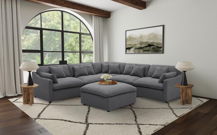 Hobson - Upholstered Modular Sectional Sofa With Ottoman