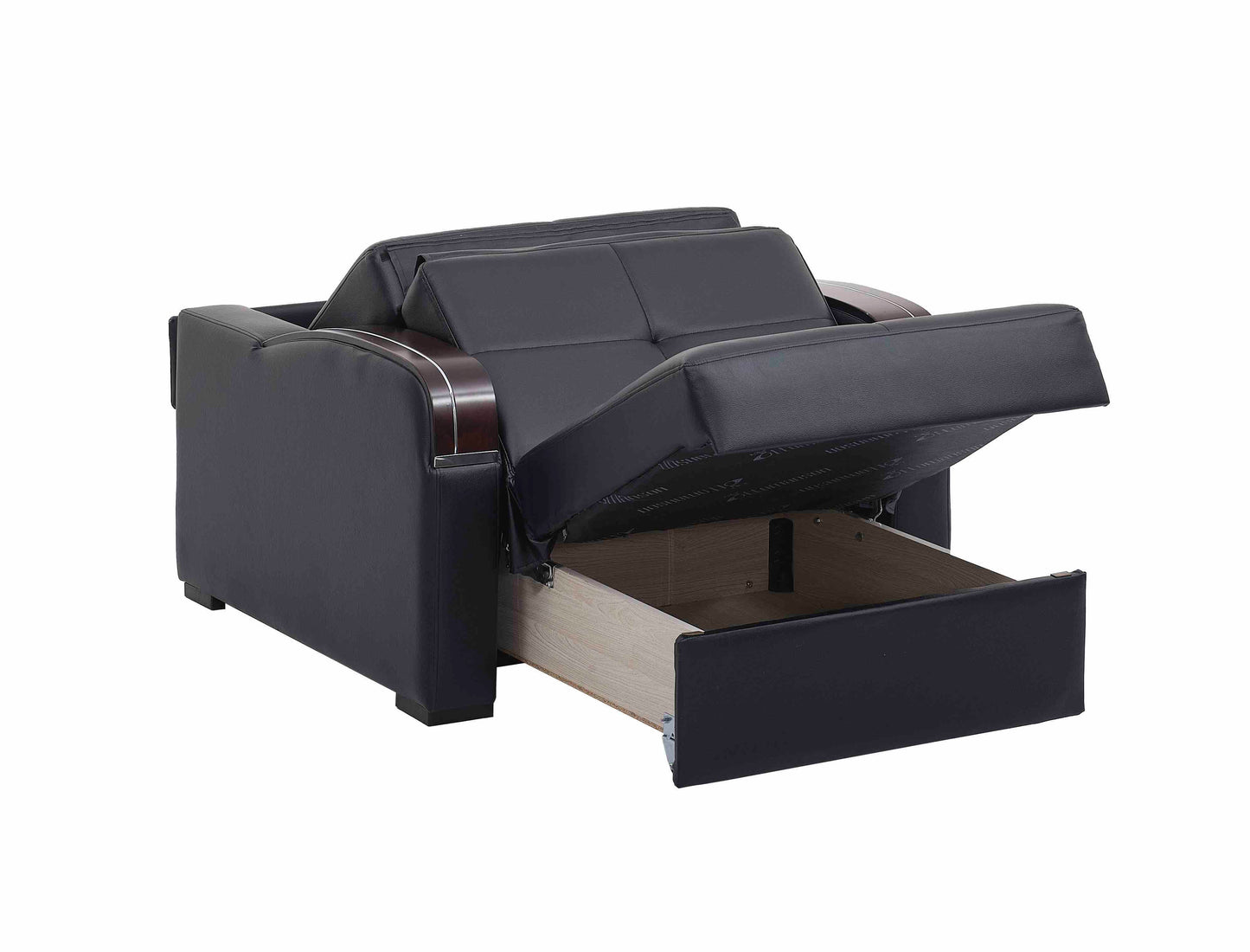 Ottomanson Sleep Plus - Upholstered Convertible Armchair With Storage