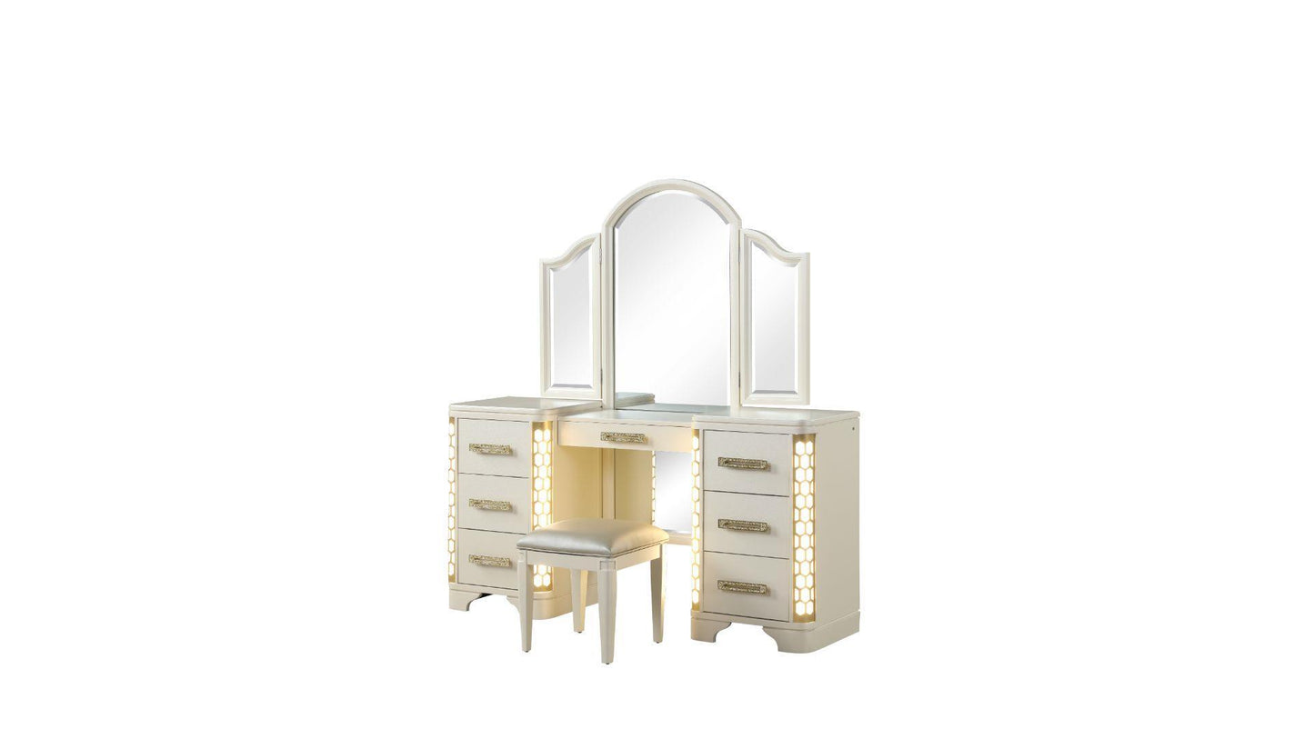 Jasmine w/ Vanity - King 5 Piece Bedroom Set