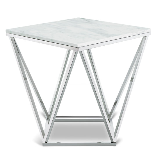 Skylar - End Table - Pearl Silver