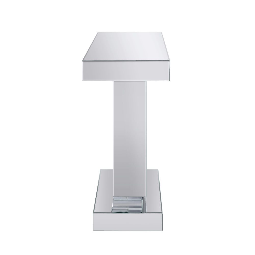 Noralie - Rectangular Console Table - Mirrored & Faux Diamonds