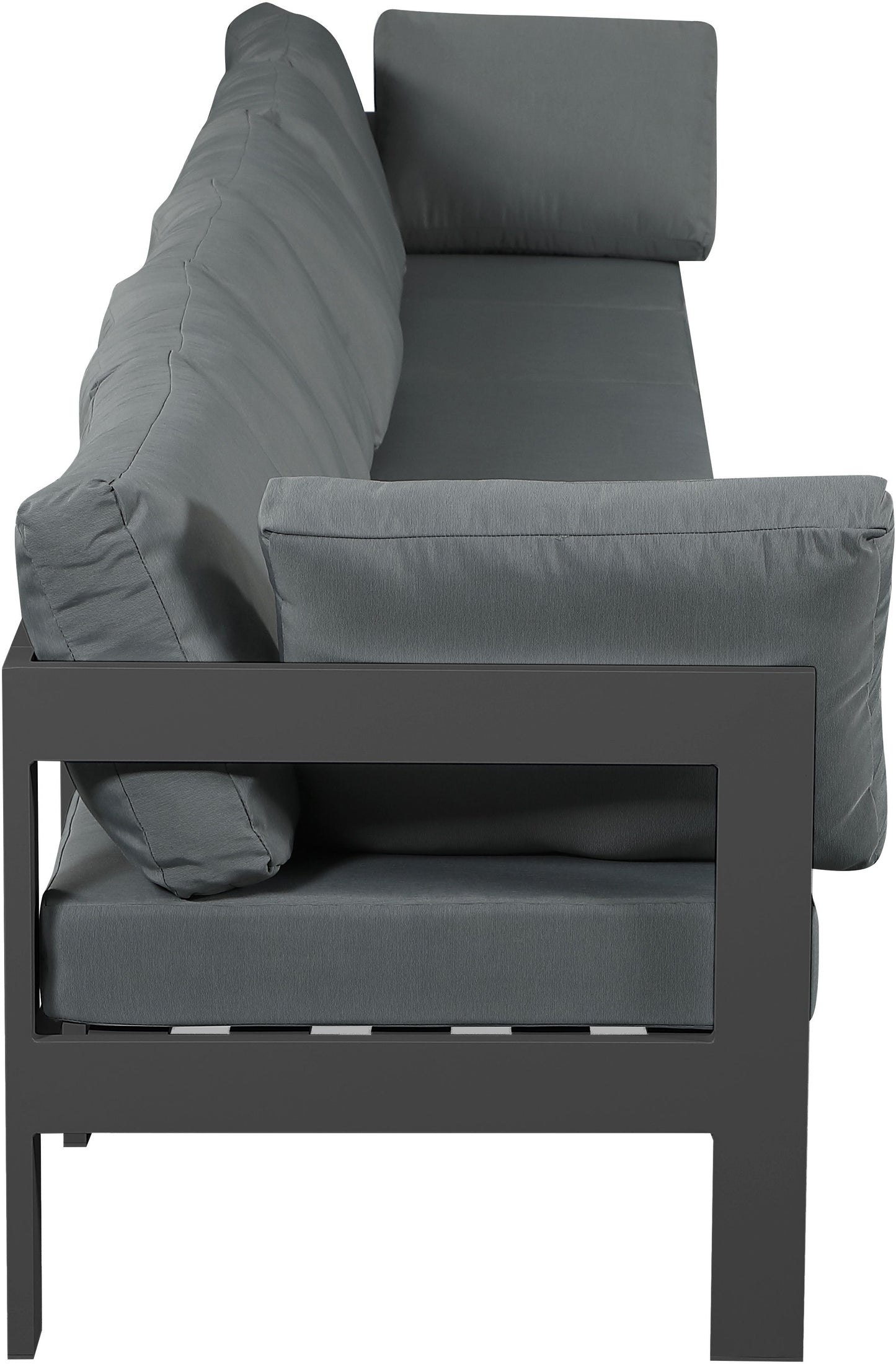 Nizuc - Outdoor Patio 6 Seat Modular Sofa With Gray Frame