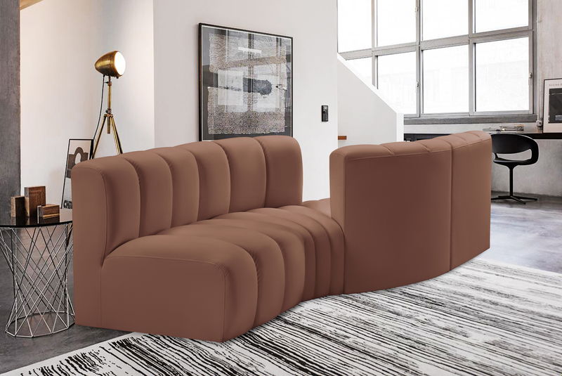 Arc - Faux Leather 4 Piece Sofa