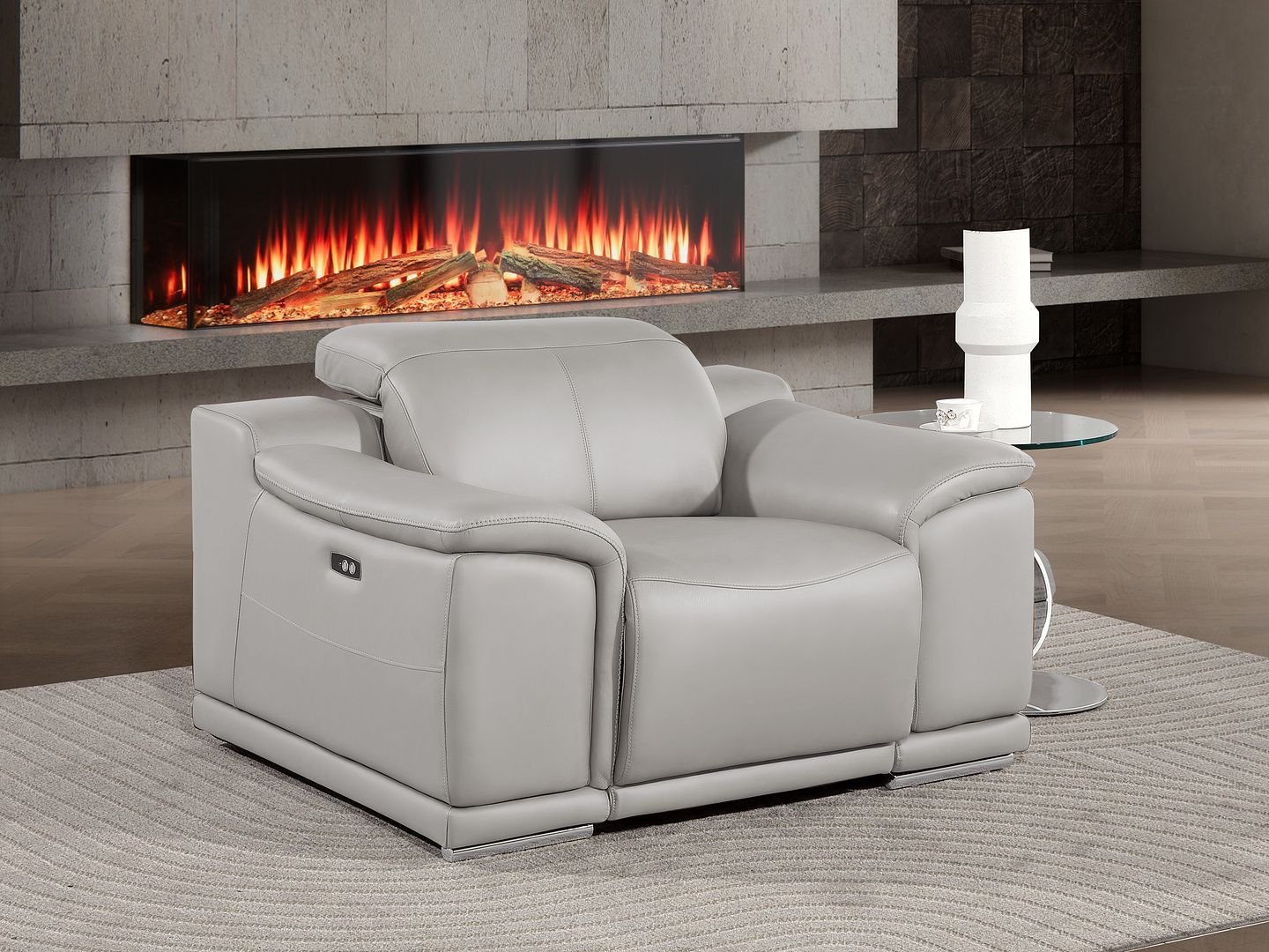 2679 - Power Reclining Chair With Power Headrest In Genuine Leather