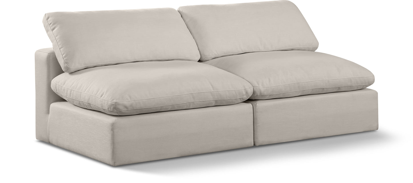 Comfy - Linen Modular Armless Sofa 2 Seats