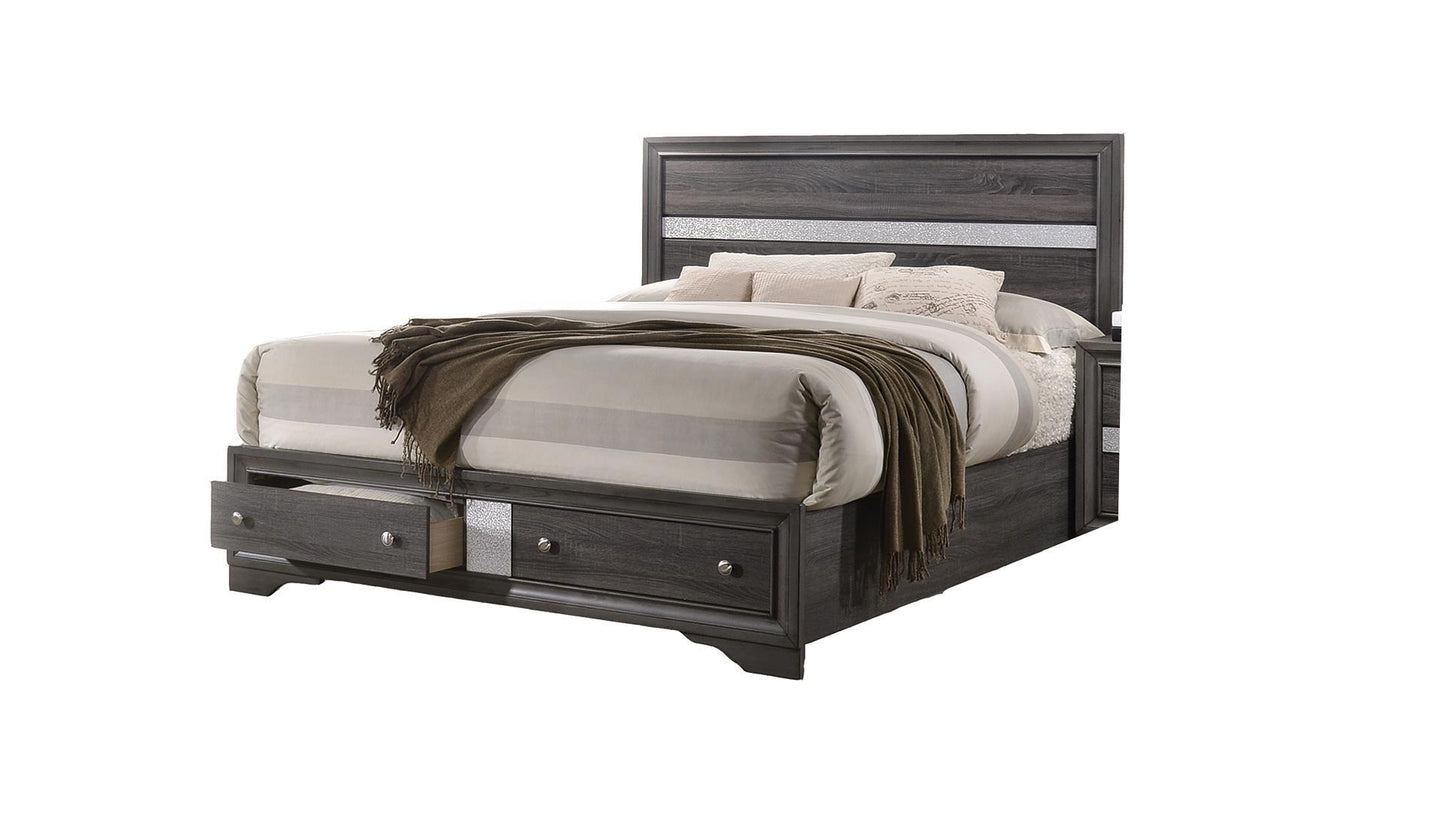 Matrix Gray - King 4 Piece Bedroom Set
