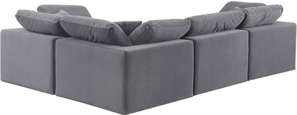 Comfy - 4 Piece Velvet Modular Sectional