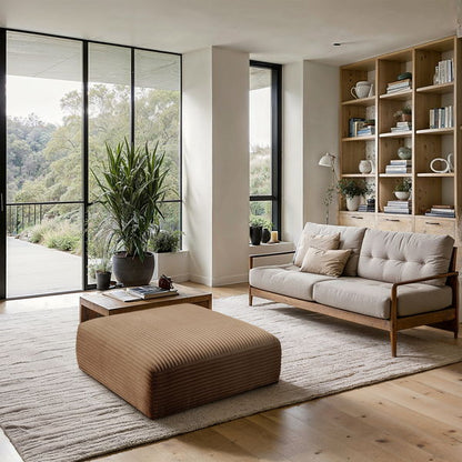 Shaggy - Fabric Ottoman