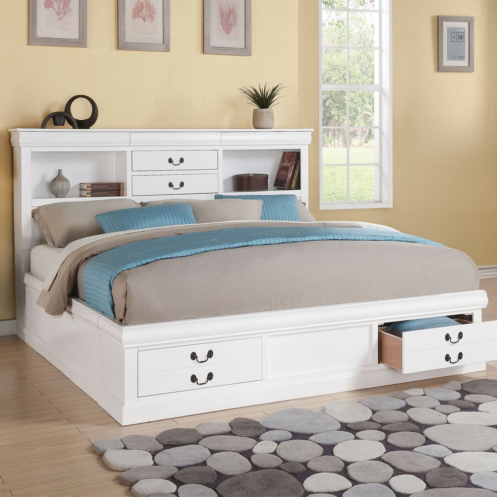 Louis Philippe III - Bed w/Storage