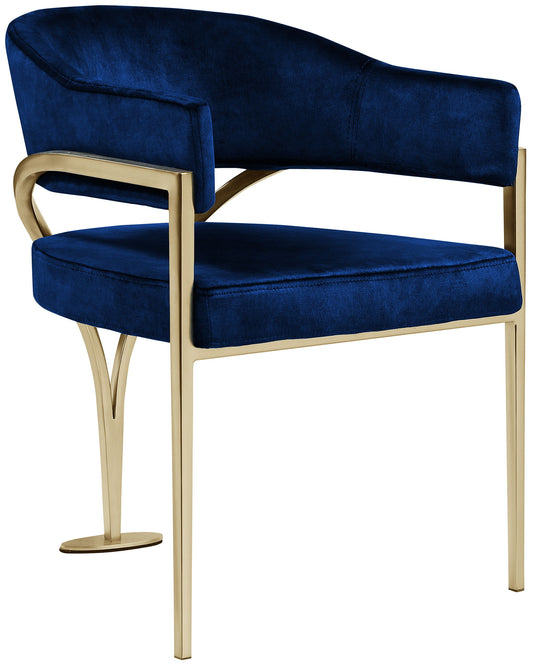 Madelyn - Dining Chair (Set of 2) - Navy - Fabric