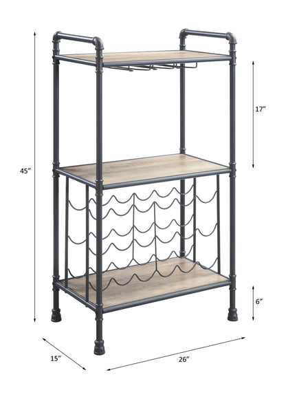 Brantley - Wine Rack - Antique Oak & Sandy Gray