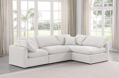 Indulge - Velvet 4 Piece Modular Sectional
