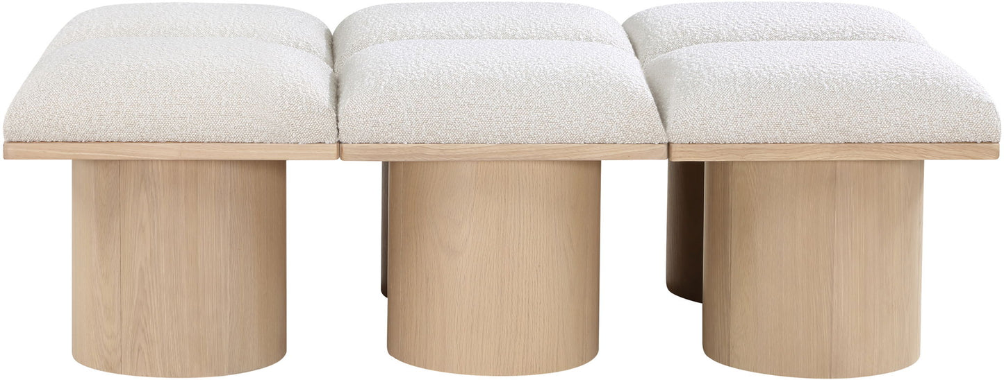 Pavilion - 6 Piece Modular Bench With Natural Base