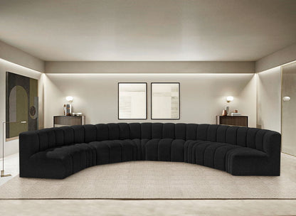 Arc - Boucle Fabric 8 Piece U-Shaped Modular Sofa