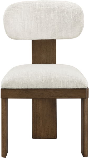 Timbra - Linen Textured Fabric Upholstered Dining Chair (Set of 2) - Walnut Base