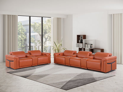 1126 - 8-Piece Modular Power Reclining Sofa & Loveseat Set In With 5 Power Recliners & Power Headrests
