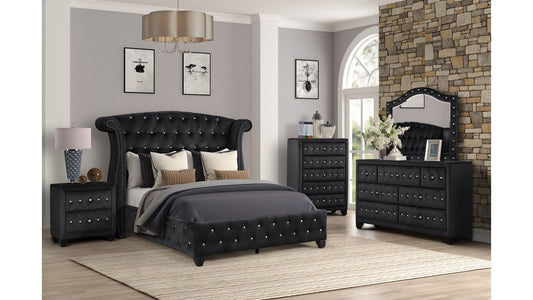 Sophia Black - Full 4 Piece Bedroom Set