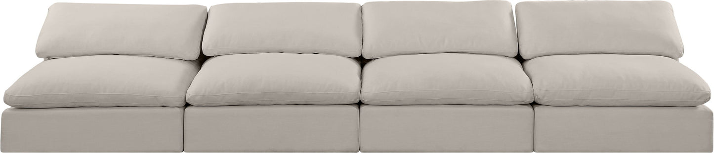 Comfy - Linen Modular Armless Sofa 4 Seats