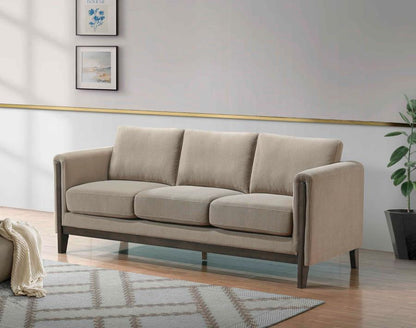 Islington - Fabric Upholstered Panel Arm Sofa - Taupe