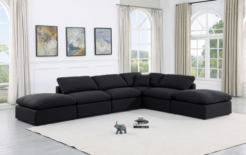 Indulge - Linen 6 Piece Modular Armless Sectional