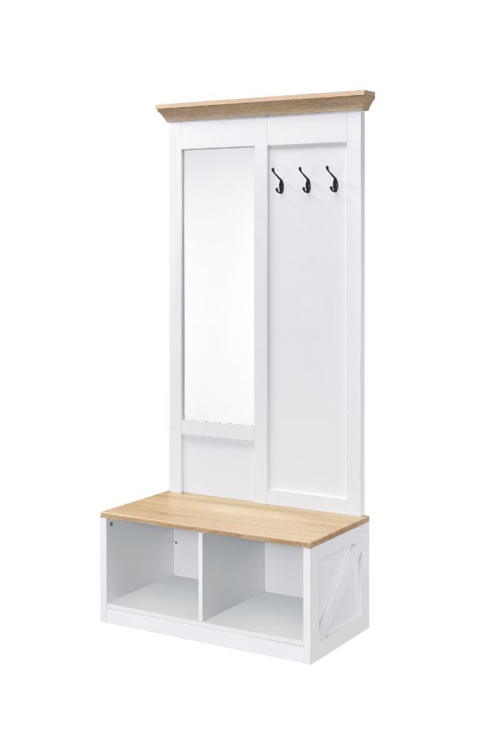 Melati - Hall Tree - Light Oak & White