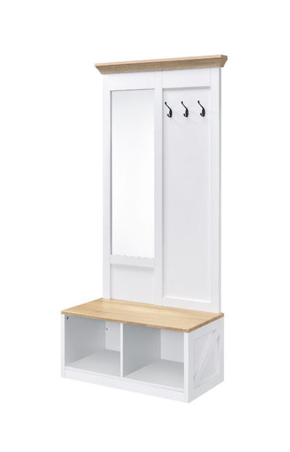 Melati - Hall Tree - Light Oak & White