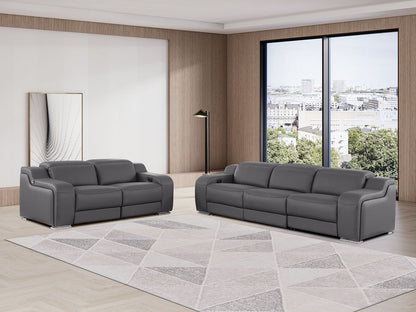 1116 - 5-Piece Modular Power Reclining Sofa And Loveseat Set In With 4 Power Recliners & Power Headrests
