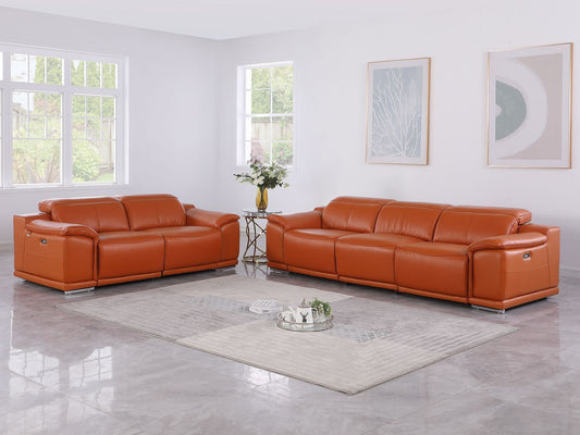 9762 - 5-Piece Modular Power Reclining Sofa And Loveseat Set With 5 Power Recliners In