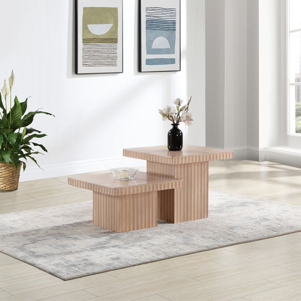 Spencer - Oak Veneer 2 Piece Coffee Table