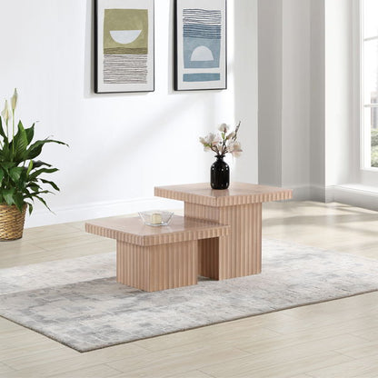 Spencer - Oak Veneer 2 Piece Coffee Table